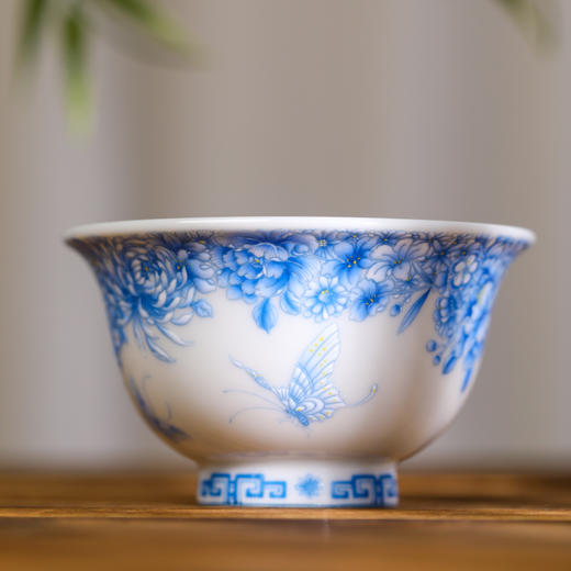 一儒堂 蝴蝶万花压手杯 商品图0