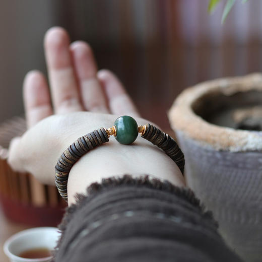 寻山隐 海南奇楠沉香手串/无事牌 ，文玩国风美人、君子的风雅首饰，多款可选 商品图4