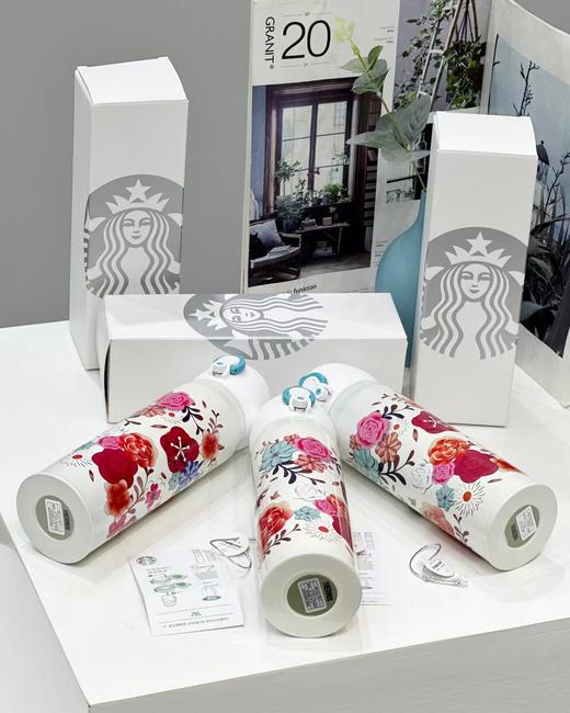 F022789花卉系列316不锈钢百花齐放保温杯500ml 商品图2