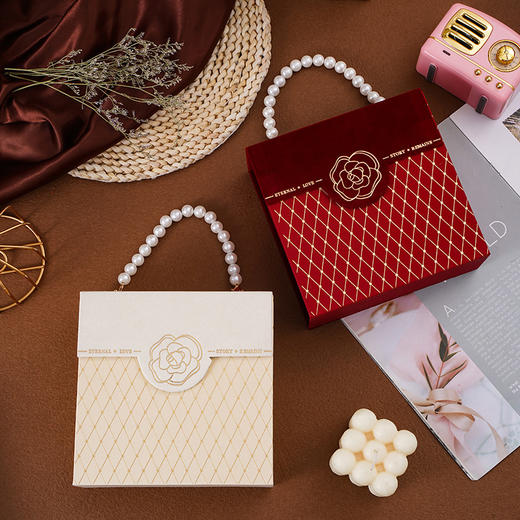 【珍珠手提礼盒】三八女神节礼物山茶花礼盒成品套装轻奢礼品婚礼回礼伴手礼成品。rg 商品图1