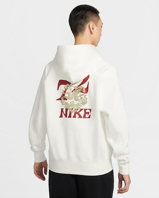 Nike 耐克Sportswear 马年限定脱缰系列 新年款男子加绒连帽衫IQ3707-133 商品图8