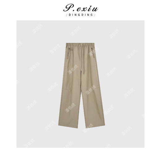 04-6潘依绣丁丁宠粉韩系简约风抽绳松紧腰休闲裤 Q1909 商品图0