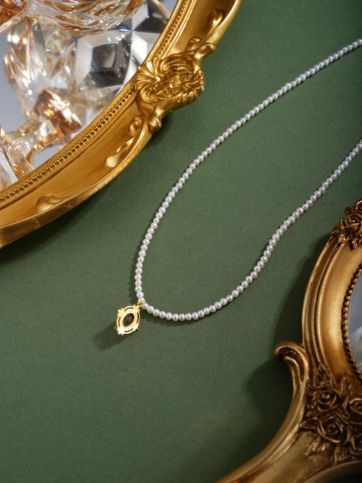 子佩集【玲珑御韵】银S925珍珠惜王妃项链【SGN1140006】椭圆双色2602 商品图6