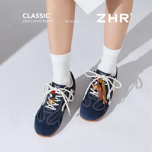 【内增高4.5cm】ZHR蓝色德训鞋女厚底复古赛车鞋2026春季休闲鞋女 商品图3