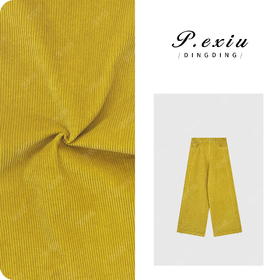 A008潘依绣丁丁宠粉PanYiXiu/潘依绣100%棉灯芯绒明亮色时髦百搭休闲裤 WH00271