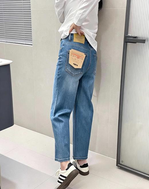 F022723四面弹雪醋酸浅色牛仔裤显瘦显腿直法棍裤女小个子九分直筒裤 商品图10