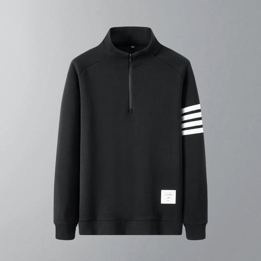 【DSK】大依优型大码男装春季商务卫衣百搭休闲立领半拉链棉质长袖T恤 商品图2