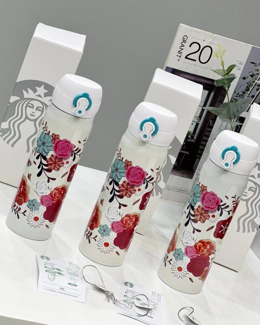 F022789花卉系列316不锈钢百花齐放保温杯500ml 商品图4