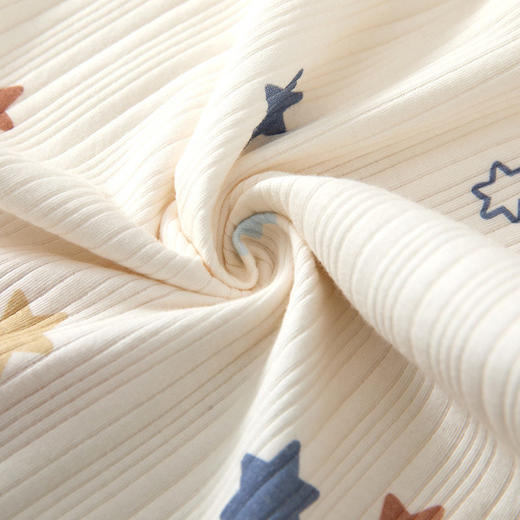 婴儿连体衣宝宝新生儿无骨春秋纯棉哈衣提花婴幼儿童装套头爬服 商品图3