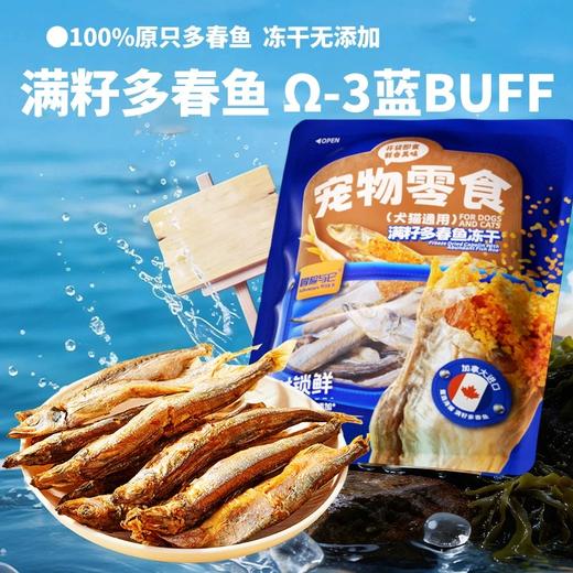冒险与它满籽冻干多春鱼20g猫咪零食冻干鱼籽小鱼干狗狗零食批发 商品图1
