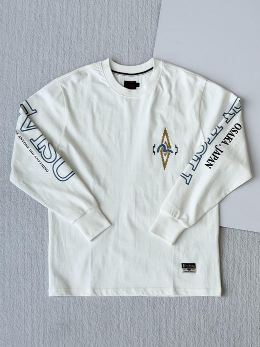 原单日潮EVISU福神小海鸥几何长袖T恤，情侣款！
颜色：白色
尺码：m l xl xxl 商品图0