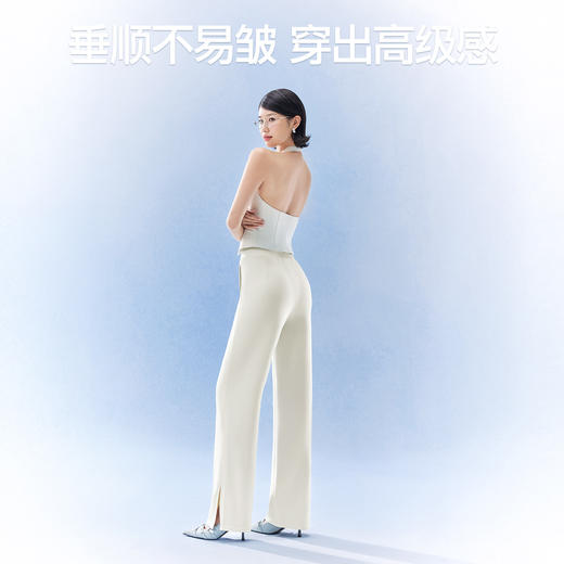 SIINSIIN冰皮开衩直筒裤★ 商品图0