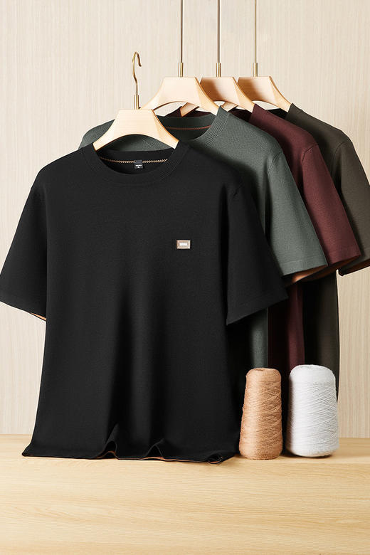 【DDS】大依优型大码男装毛衣针织短袖圆领打底衫半袖商务时尚休闲 商品图5