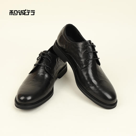 和诚行2026春季新款流行尖头商务正装皮鞋增高男式商务鞋0930269 商品图3