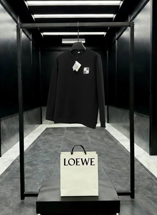 F022701胸前刺绣logo两色情侣款圆领卫衣 商品图5