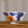 一儒堂青花加彩金鱼斗笠杯 商品缩略图0