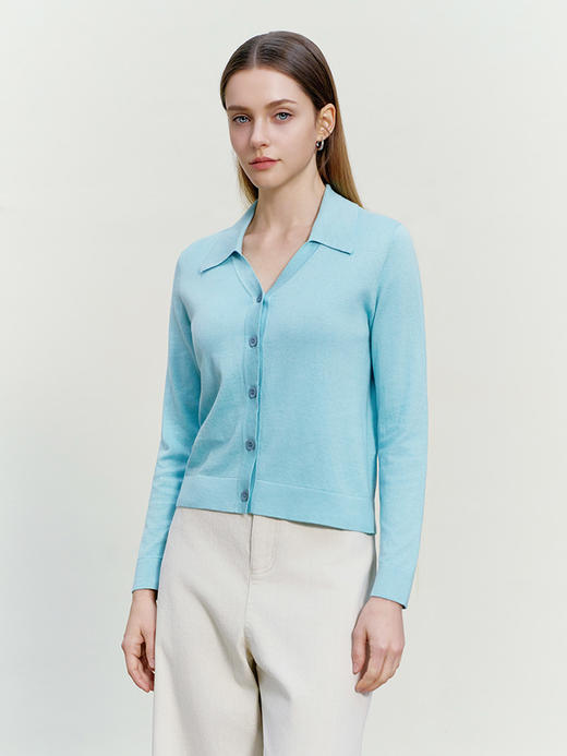 【V领针织开衫】26年春夏新品女士棉质针织开衫外套 商品图0