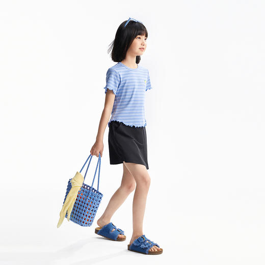 女童圆领短袖针织衫夏季新款安奈儿童装EG621713 商品图6