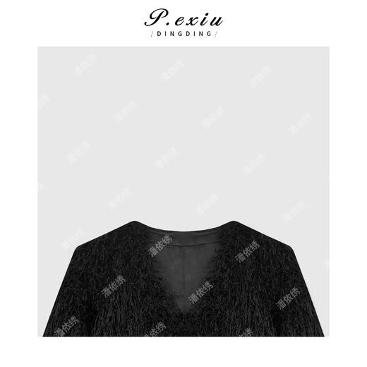A008潘依绣丁丁宠粉极简主义时髦设计感V领上衣 Q3436 商品图2