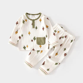 婴儿套装儿童春秋打底秋衣秋裤男女宝宝纯棉家居服印花提花两件套