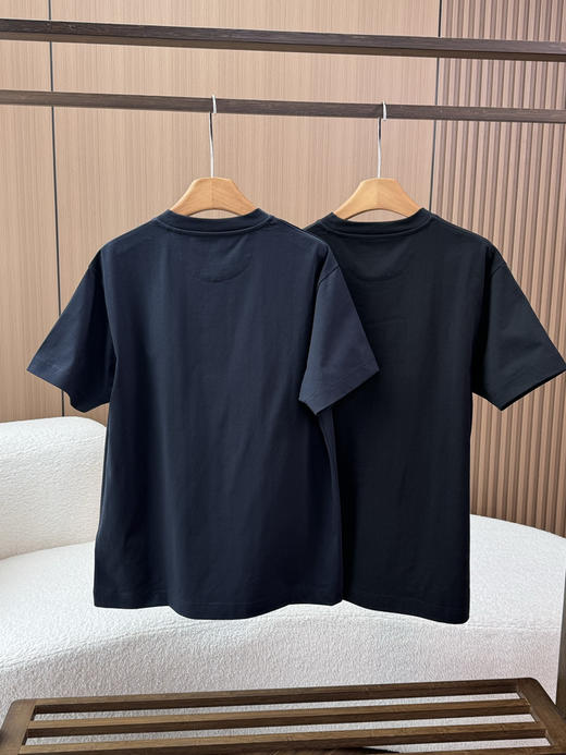 分迪 2026新款短袖棕色FF提花小狗棉质圆领休闲T恤 商品图3