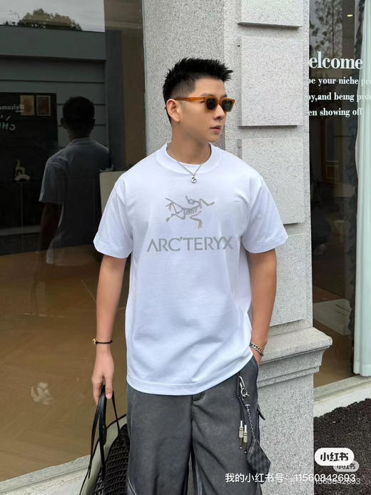 鸟家 Arc'word Logo 黑金字母印花圆领短袖T恤 商品图9