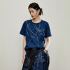 【林栖设计小店】方圆万象|鱼子缬印花优雅百搭气质2026夏新款纯棉T恤1962123 商品缩略图6