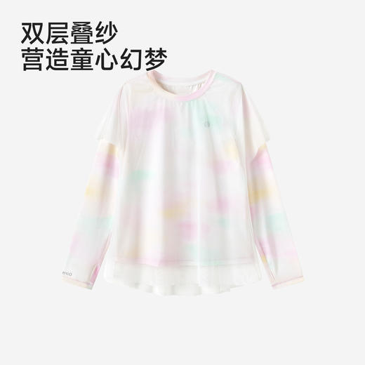 【7A抗菌+凉感防晒】英氏儿童衣服女童短袖T恤春夏凉感防晒短袖上衣运动抑菌百搭T恤 商品图4