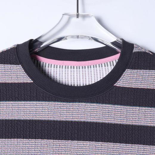 26T62SDSA男装2026新款美式复古条纹t恤重磅宽松肌理撞色设计感短袖 商品图2