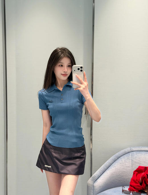 缪缪 2026最新款 针织polo上衣（MM） 商品图2