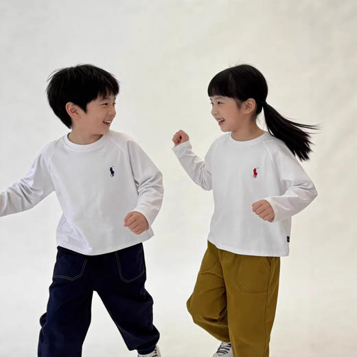 小马条纹三件套！2026童装春夏棉T恤圆领打底衫男女童3件套装！ 商品图3