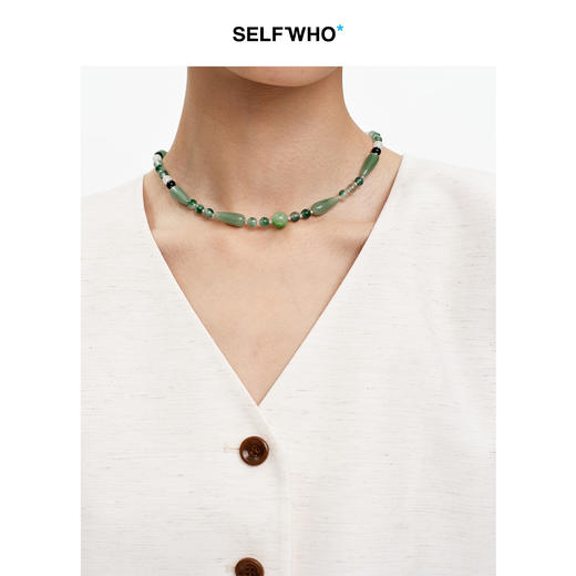 SELFWHO绿串珠项链 商品图2
