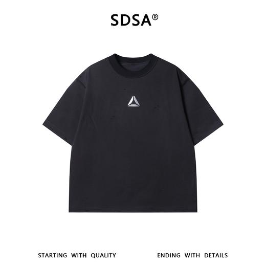 9727SDSA男装2026新款简约短袖印花夏季设计师凉感立体钢印T恤圆领 商品图1