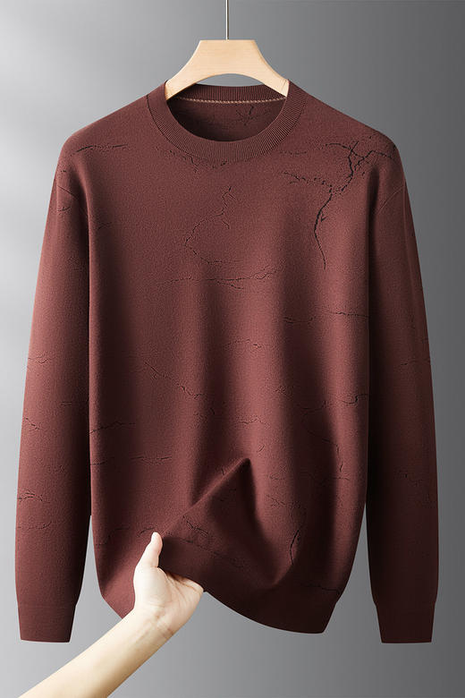 【DDS】大依优型大码男装圆领针织衫毛衫弹力加肥加大休闲百搭男士上衣 商品图5