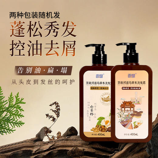 热卖中！！【全国百强医药连锁在售 有机认证！】百想茶麸何首乌草本洗发露 6重植物萃取 山茶籽 何首乌 侧柏叶 无患子 当归 生姜 清洁油脂 天然抗菌 去屑滋养毛囊，改善白发，增强发丝韧性男女适用 商品图0
