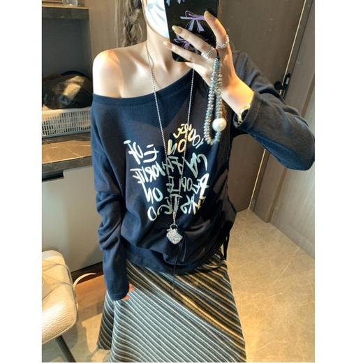 【GZ】无忧购春季新款慵懒高级感女士斜肩百塔T8326#（截单后3-5天发货） 商品图6