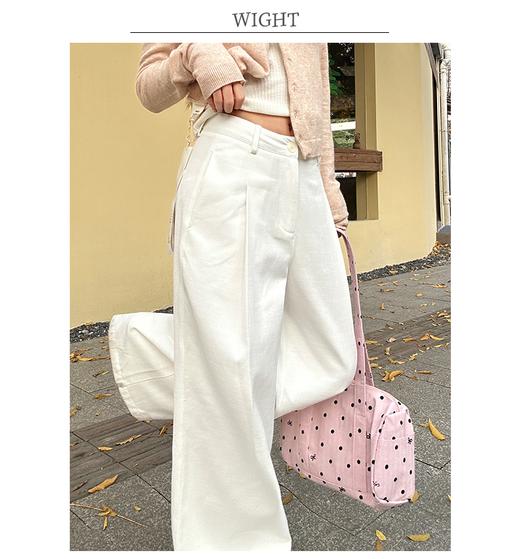 【YW】无忧购春季新款时尚百搭显瘦复古弯刀阔腿裤女Q-A9077（截单后3-5天发货） 商品图8