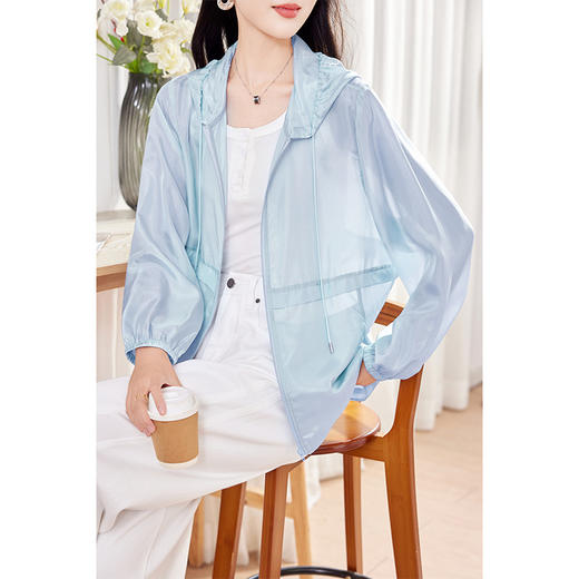 KQ-2026新款防晒衣夏季桑蚕丝透气中老年女装防晒服时尚外穿外套 商品图2