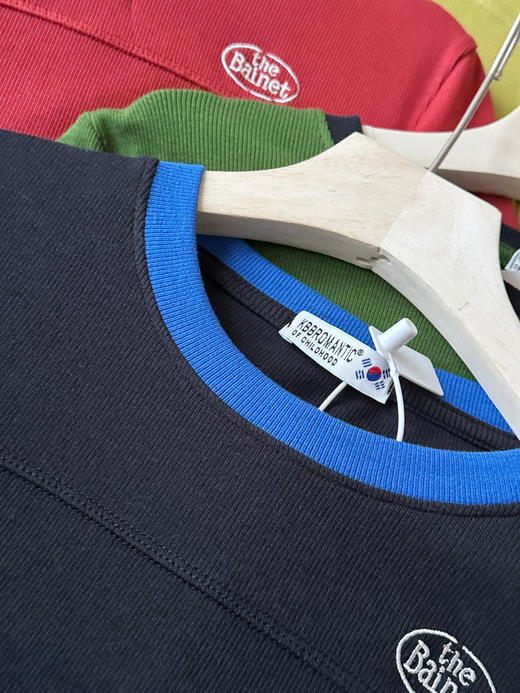 the ba*撞色拼接修身抽褶长袖T恤 商品图7