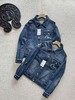 【ss1】男子时尚休闲刺绣水洗牛仔夹克/外套！！ 商品缩略图1