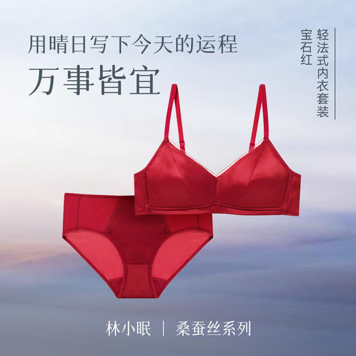 【林小眠·真丝轻法式内衣/套装】6A级19姆米重磅桑蚕丝，改良法式版型，4色可选，亲肤舒适无钢圈 商品图4