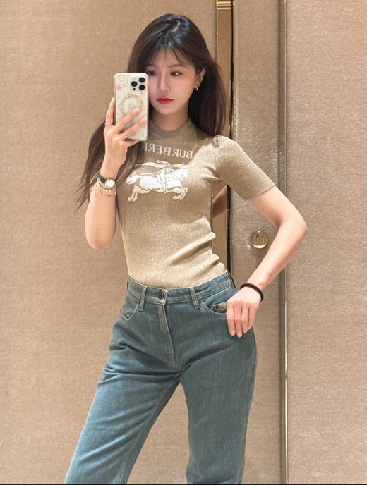 巴宝莉 2026早春限定最新款  金线针织上衣（MM） 商品图0