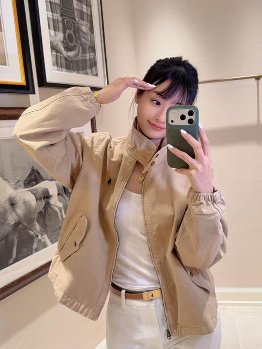 直发 拉夫渠道货！立领工装风小马刺绣夹克 商品图2