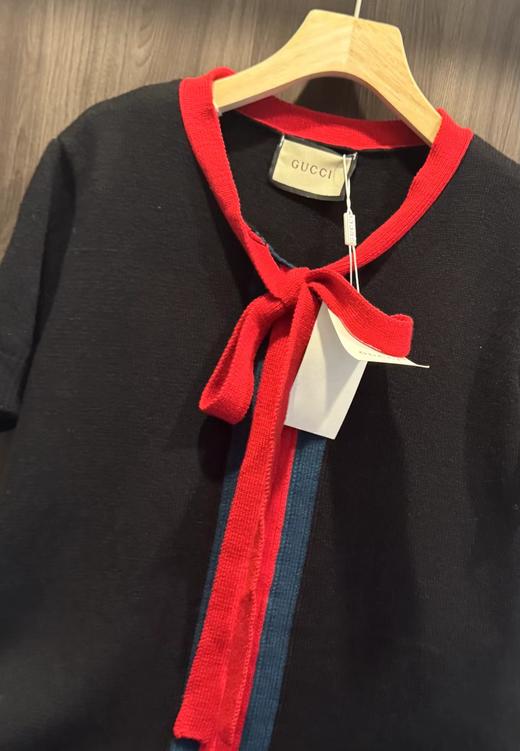 F022758春夏新款撞色蝴蝶结系带polo连衣裙 商品图14