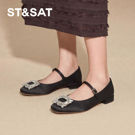 星期六甜美钻扣粗跟玛丽珍SSD3111485 商品图3