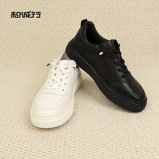 和诚行2026春季新款舒适时尚百搭一脚蹬男士真皮男式休闲鞋0551283 商品图2