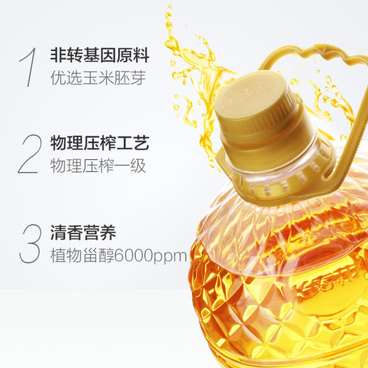 长寿花玉米油非转基因压榨一级家用烘焙纯正食用油4L 商品图3