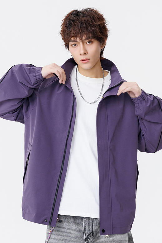 【DSL】大依优型大码男装春秋休闲立领夹克运动百搭户外长袖外套上衣 商品图5