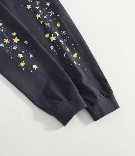 点此购买 Saint Mx6迪士尼联名魔法米奇重磅水洗破坏做旧高街长袖卫衣 md 340964 商品图12