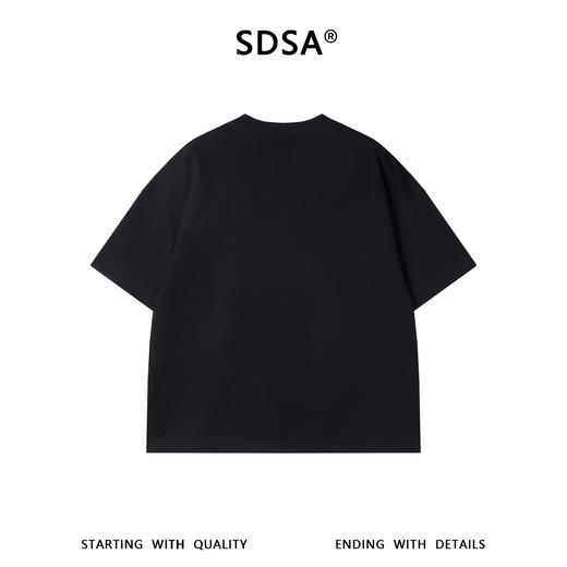 SG8710SDSA男装2026新款夏季轻奢手工刷漆做旧印花时尚百搭短袖T恤 商品图5